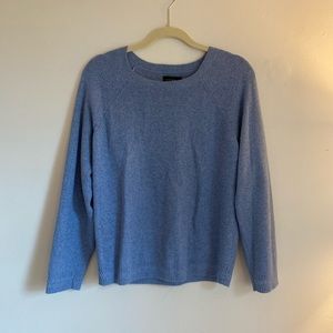 Blue Long-Sleeve Soft Lucky Brand Crewneck Sweater